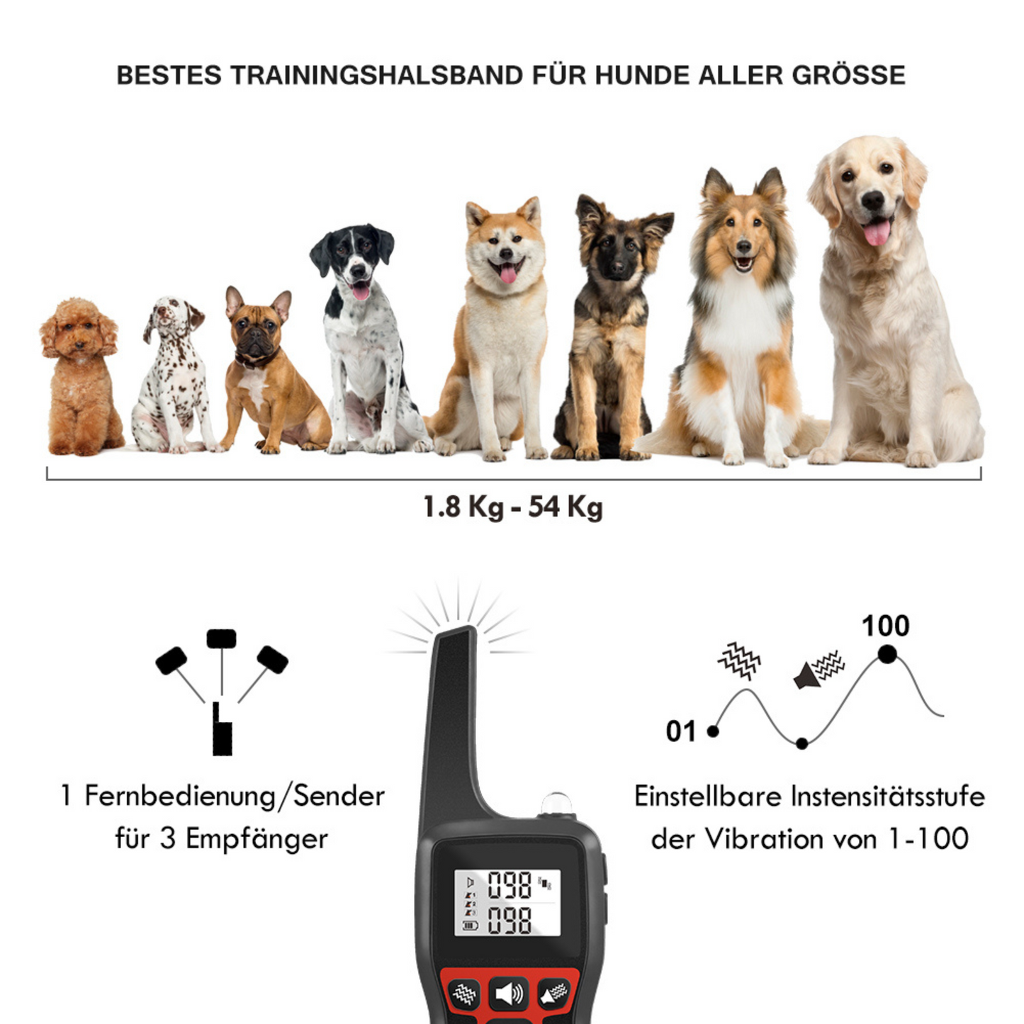 Vibra Multitrainer Halsband kleine Hunde