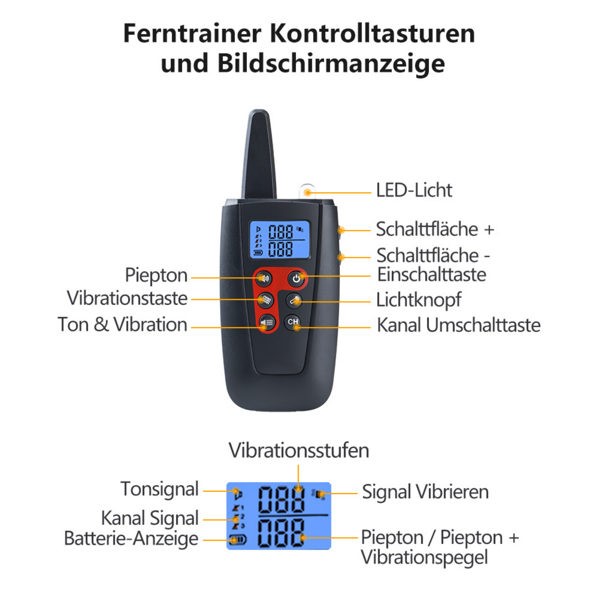 Stunluxe Vibrationshalsband Hund mit Fernbedienung  ohne Stromschläge 