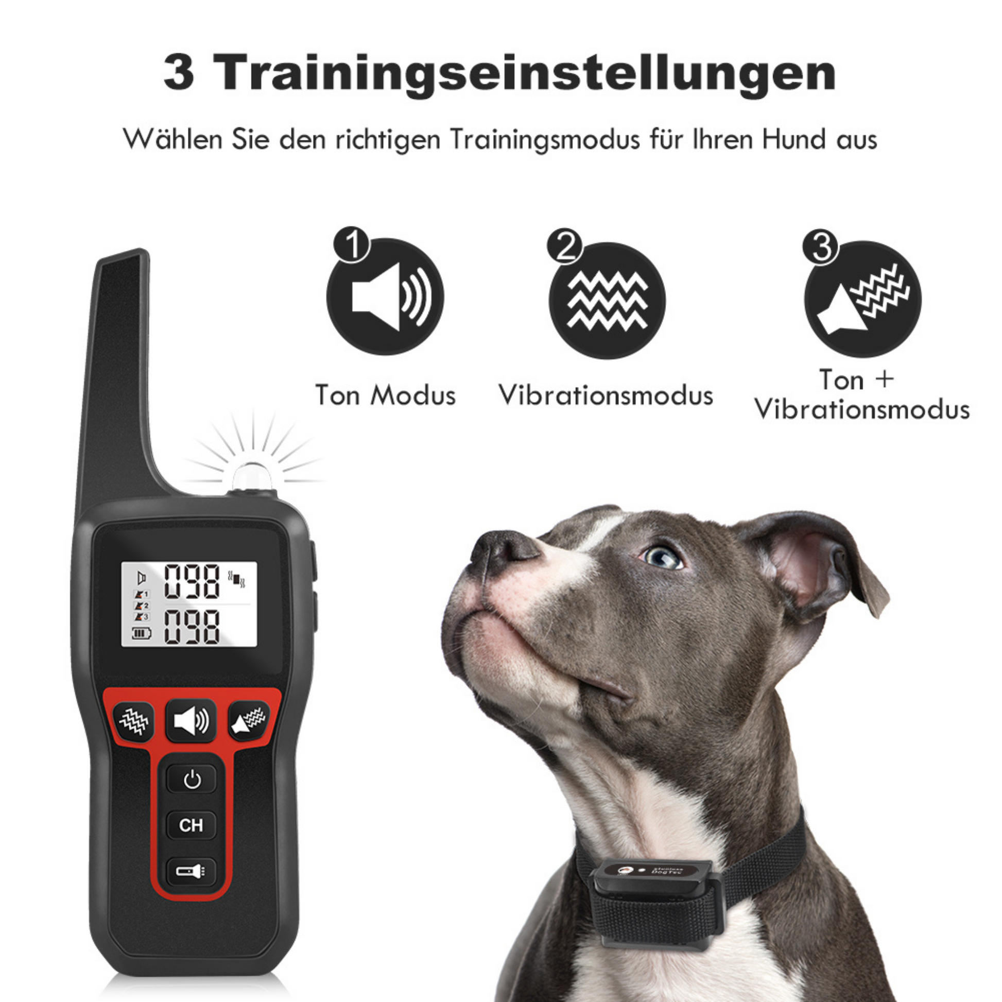 Erziehungshalsband Hund für Hundetraining gegen Bellen